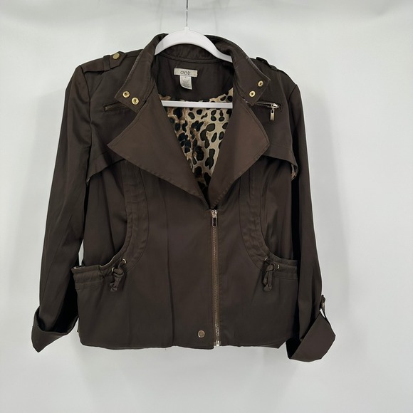 Cache Jackets & Blazers - Cache Womens Moto Jacket Size S Edgy Minimalist Utility Dark Academia Cropped